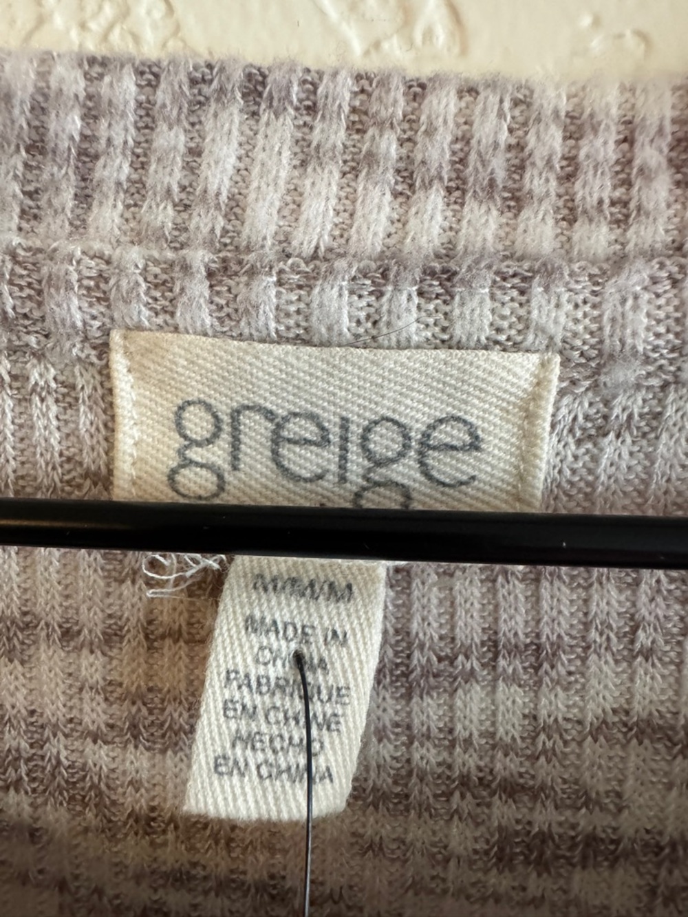 Greige | marled peplum top | M - Picture 4 of 4